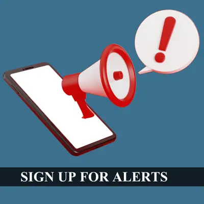 Link leading to signing up for alerts.